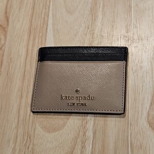 Kate Spade Black and Tan Card Holder Wallet